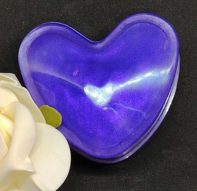 Boite coeur Violette 