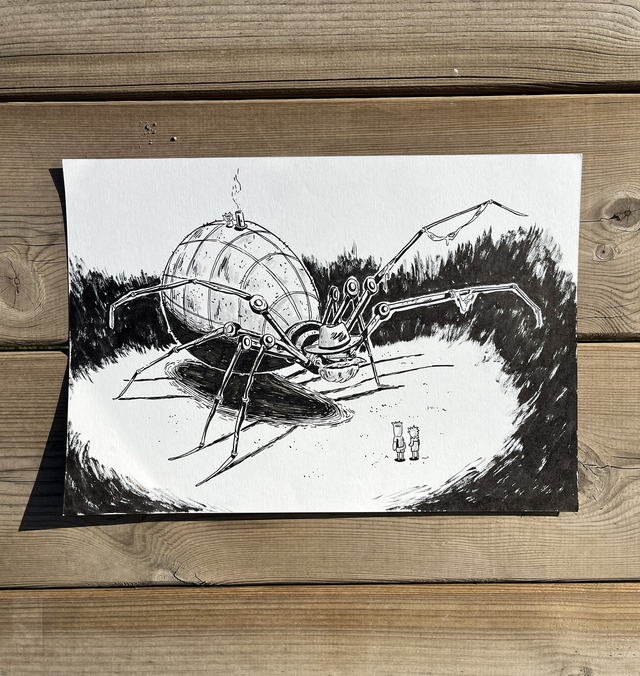 Dibujo Original Los Simpson "Casa del terror: Pesadilla en  Evergreen Terrace" 