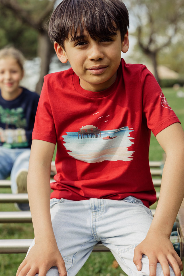 PILOTIS - T-SHIRT ENFANT ROUGE