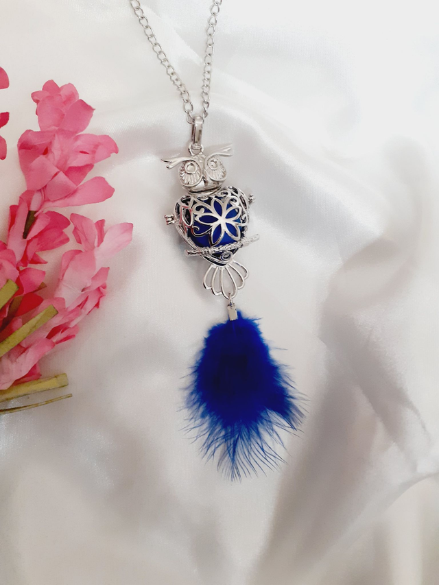 Bola de grossesse hibou bleu