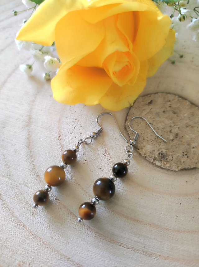 Boucles d'oreilles Oeil de tigre