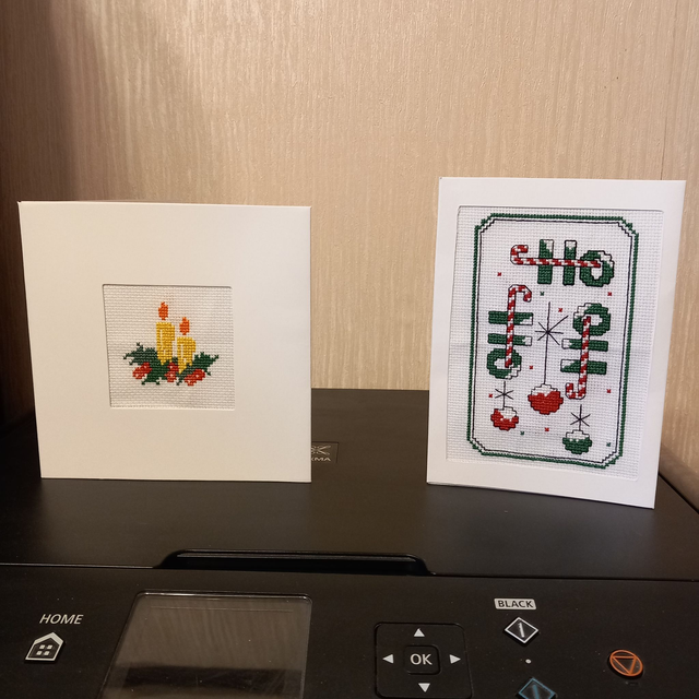 Ho Ho Ho Cross Stitch Card