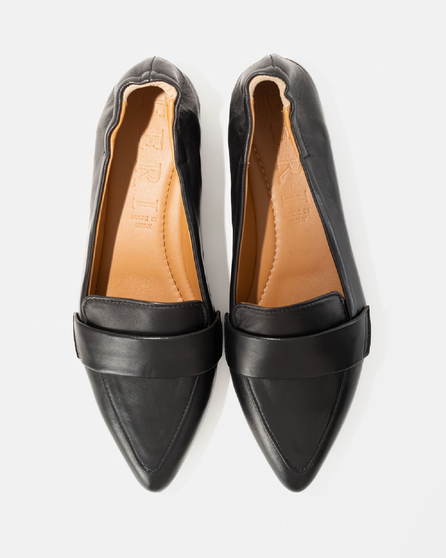 Mocassini in nappa a punta