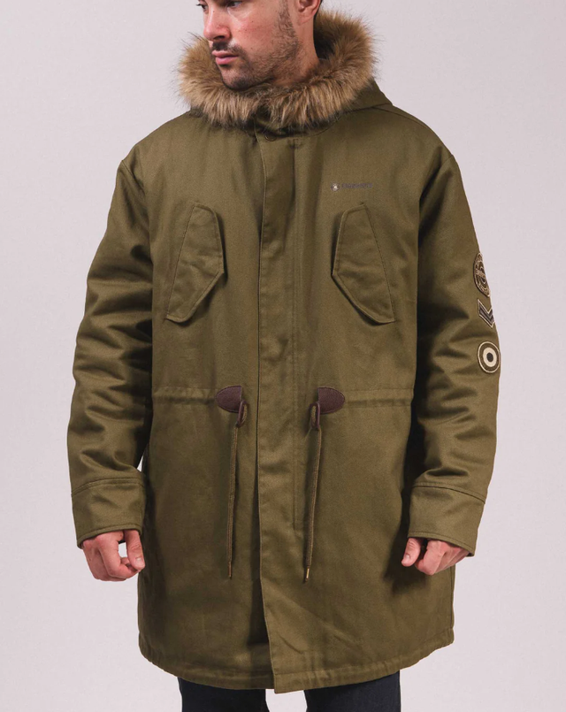 Lambretta LAMDS010 Cotton Canvas Parka - Khaki