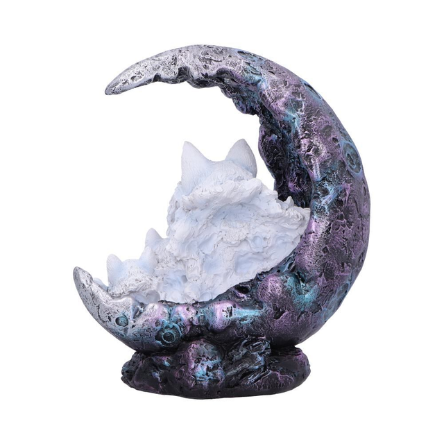 Winter Moon Wolf Ornament with LED