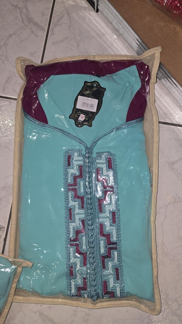 Jellaba Vert eau mekhzania 