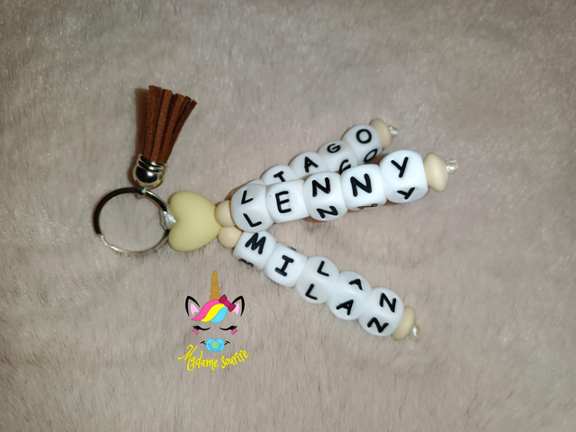 Porte clés 3 branches liées Coeur