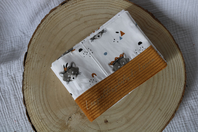 Album photo en tissus -16 photos format paysage personnalisé avec prénom