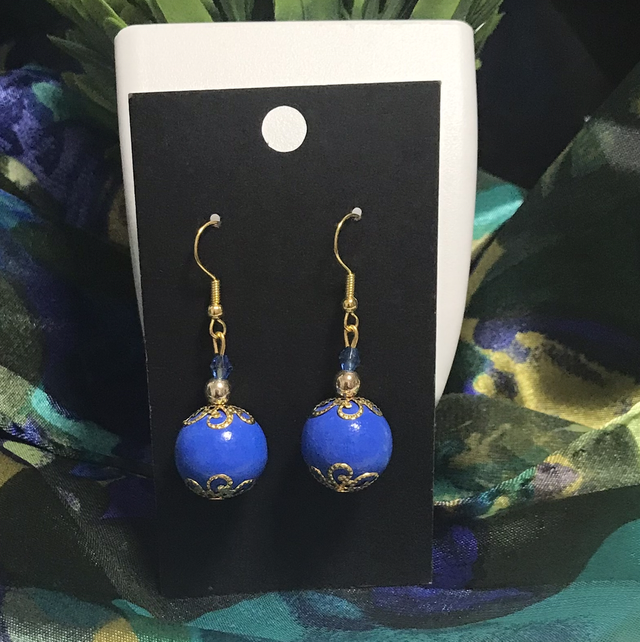 Blue Dangling Earrings - BLDE64