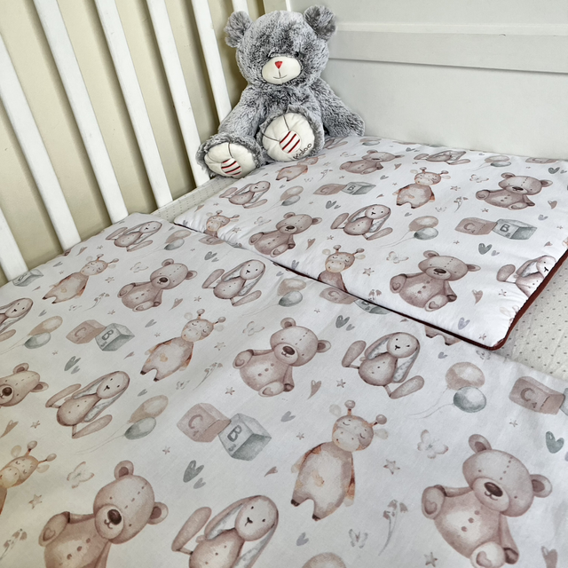 Teddy Bear &amp; Toy Blocks | Kids Blanket Set