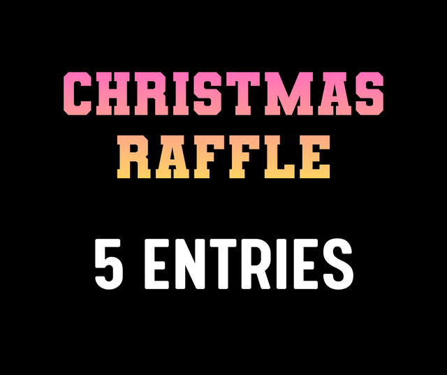 5 ENTRIES CHRISTMAS RAFFLE