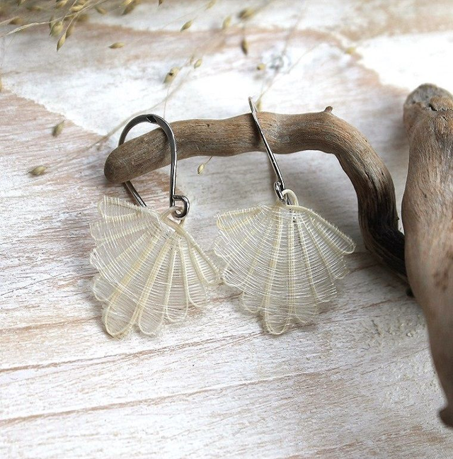 Boucles d'oreilles tissées en crin de cheval