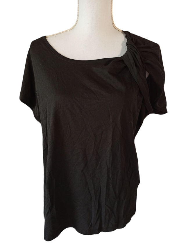 Tee-shirt manches courtes noir L (Camaïeu) 