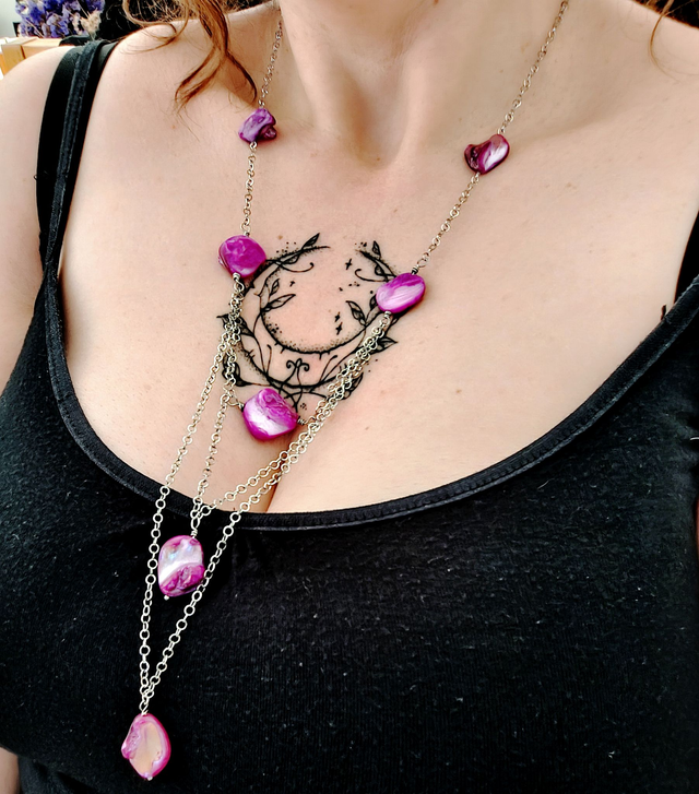 Parure AMARISA - nacre teintée