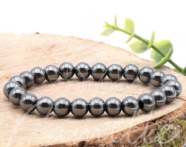Bracelet boule 08mm hématite qualité A