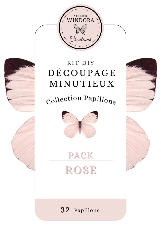KIT DIY Papillons Rose | Découpe Minutieuse