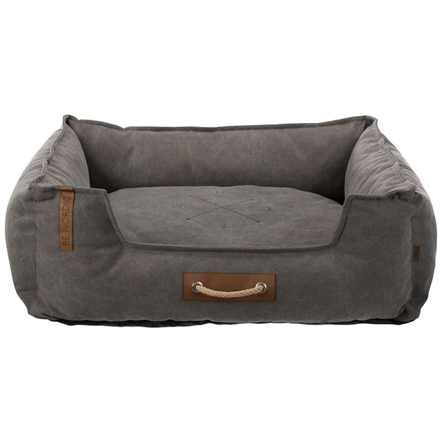 TRIXIE BE Nordic Hundebett Föhr, 80 × 60 cm, Dunkelgrau