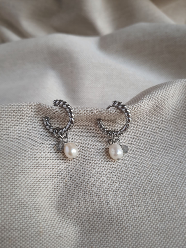 Créoles Givre argentés - Labradorite