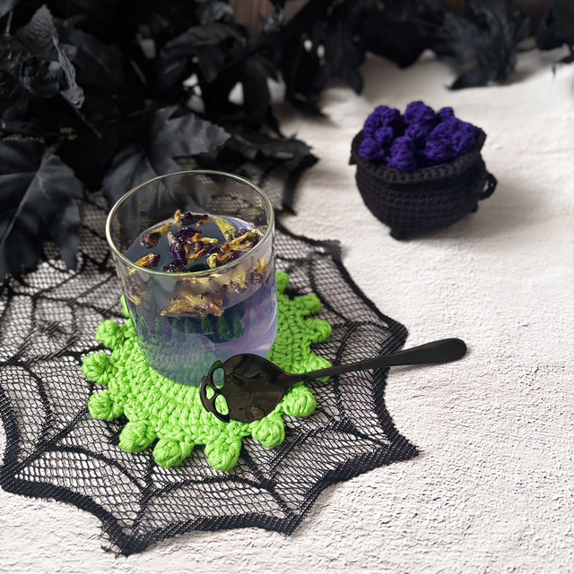 Dessous de verre et chaudron (ensemble 3 pièces)