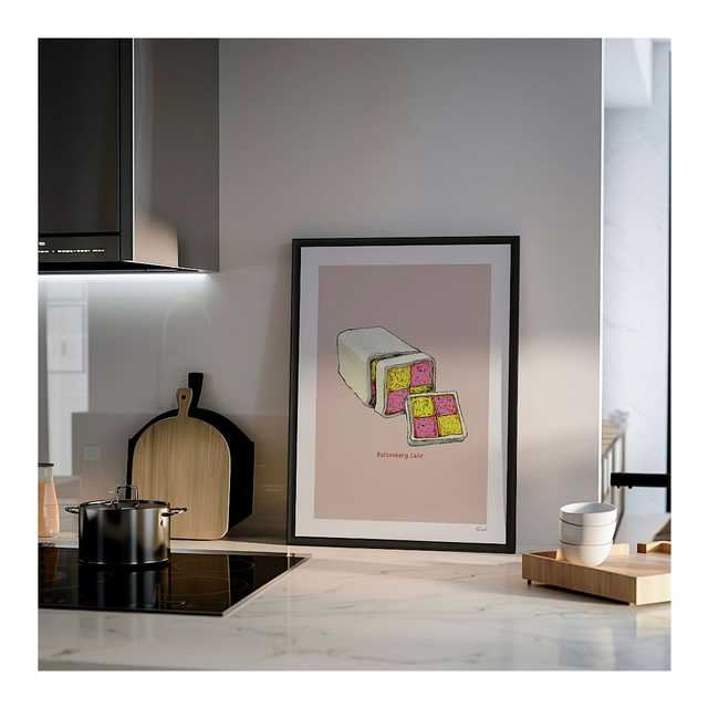 &#039;Battenberg Cake&#039; art print