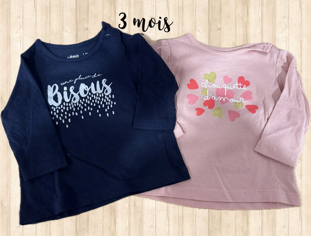 Lot de 2 tee-shirts ML, GÉMO