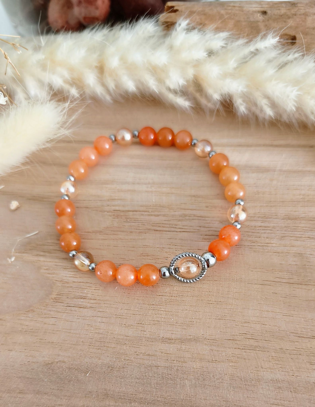 A Bracelet "Élan" Aventurine orange