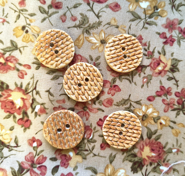 Boutons jersey caramel 