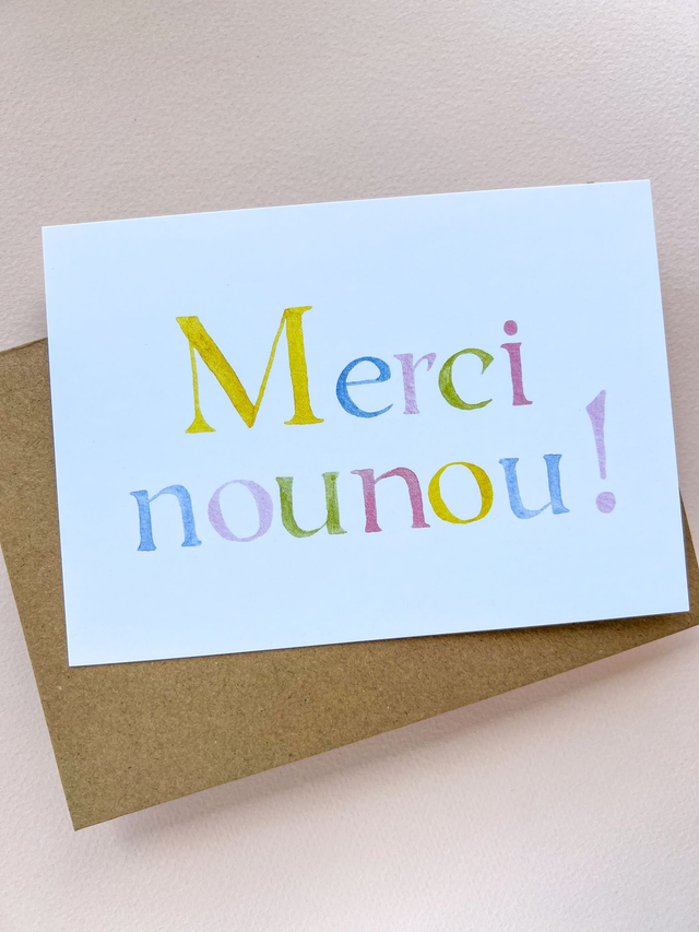 Carte Merci nounou ! 