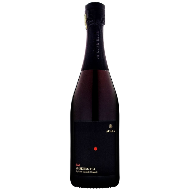 Sparkling Tea Red - fermented Pu-Erh & Assam-Tea w Blueberry Black Currant Chokeberry ACALA-Bio 0,75l