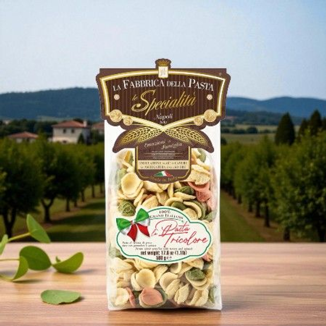Orecchiette artigianali tricolore - La Fabbrica della Pasta di Gragnano - 500gr