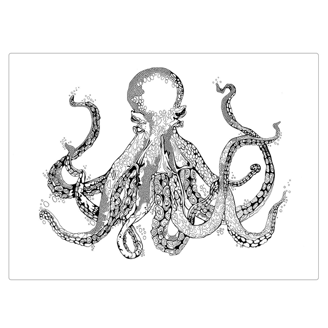B&W A3 print - octopus
