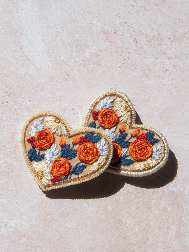 Cœur orange-bleu