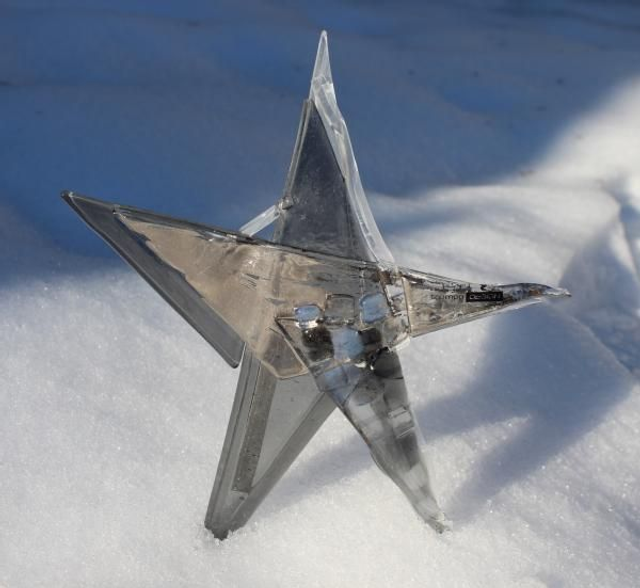 o11 Glas-Stern.Mosaik Dekor . versilbert o/ 24 cm . st 0 o52020 01 