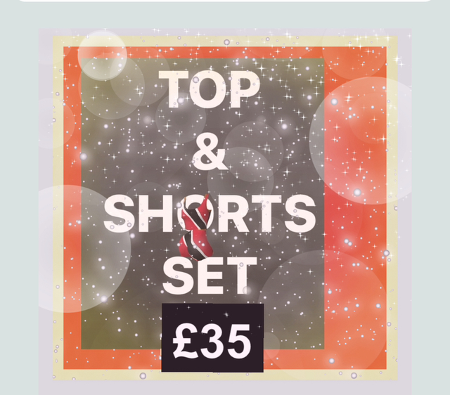 🇹🇹T&amp;T ‘TRINICONDA’ TOP &amp; SHORTS SET
