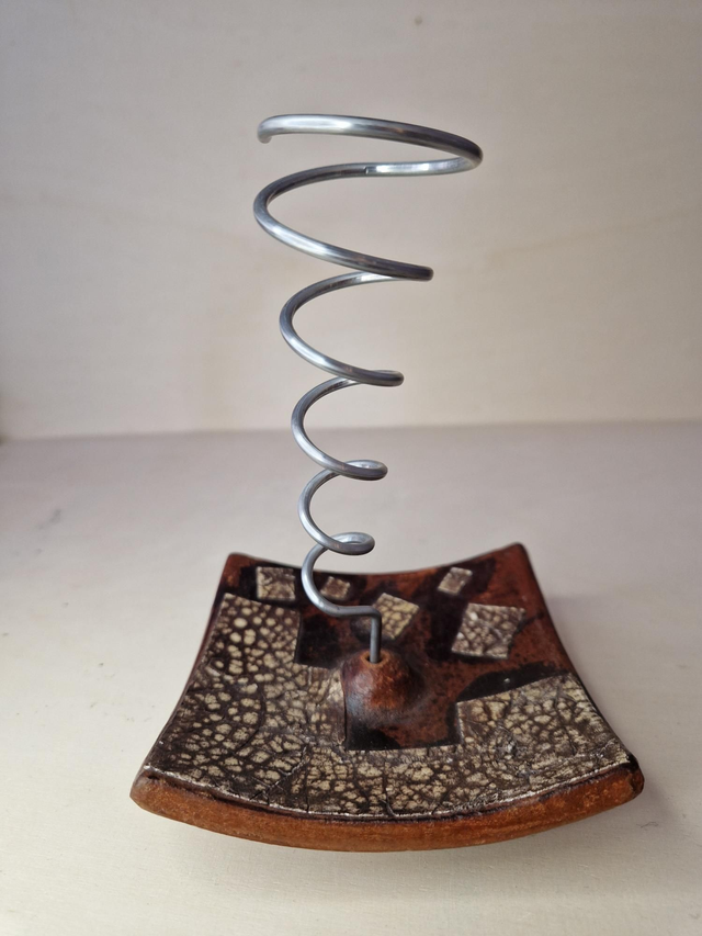 Porte-fagot pour sauge avec socle en terre cuite