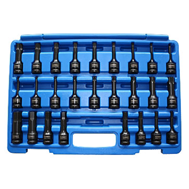 Schlagschrauber-Biteinsätze   KFZ-Komplettbestückung / 26-tlg. 