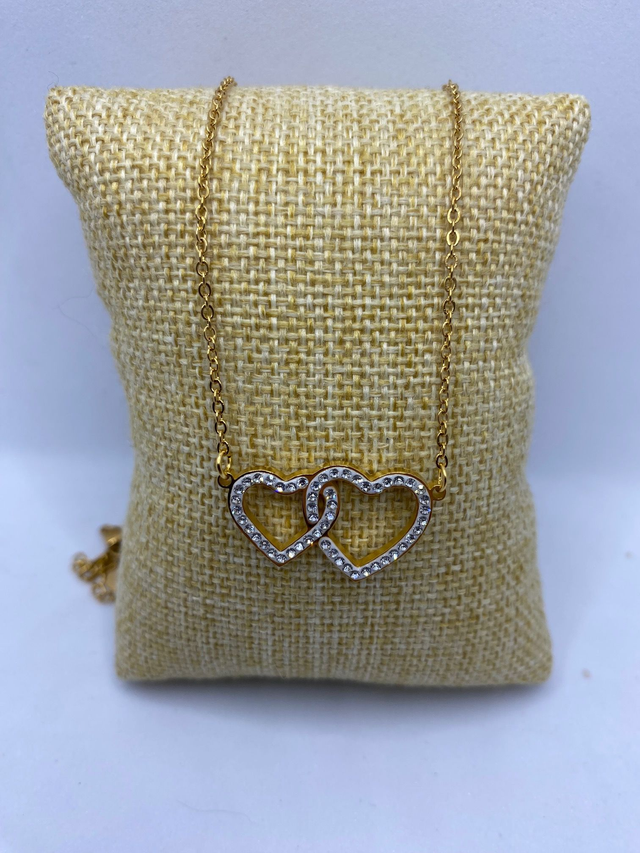 Chaine Pendentif Duo Coeur 