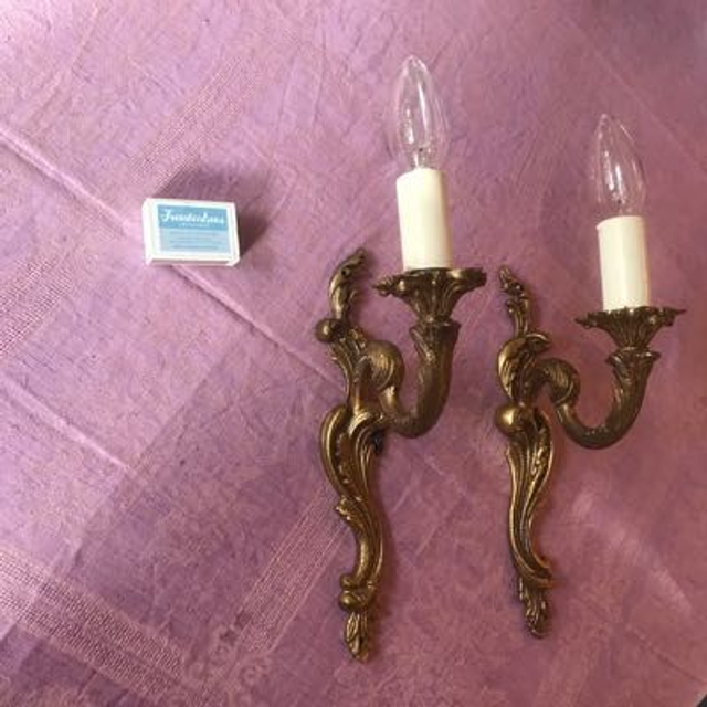 Wandlampen Paar Barockstyle  Messing  
