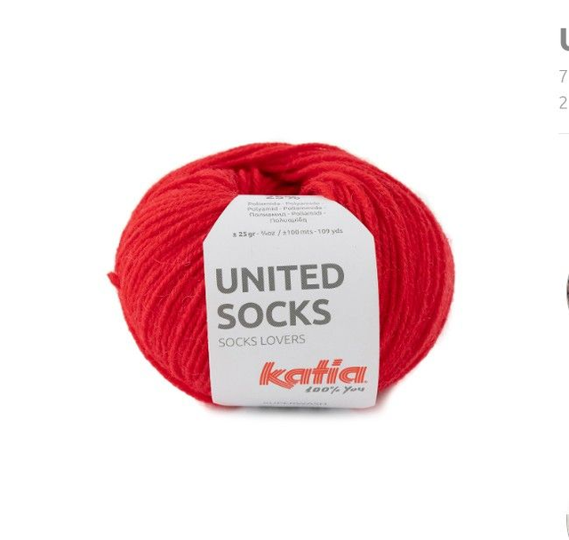 Katia United socks rouge N17 X2