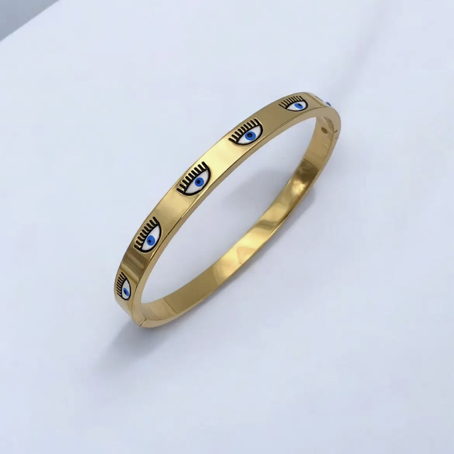 Armreif gold Augen