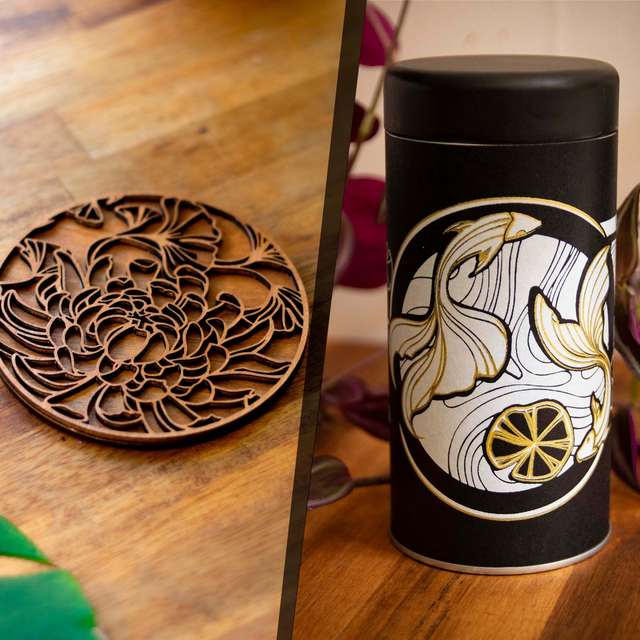 Pack complet dragon - Tasse, sous tasse + boîte à thé