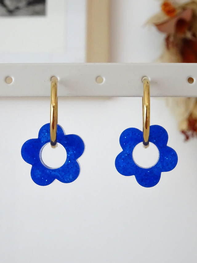 Petite fleur : Paillettes bleue 2