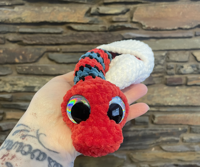 Crochet hatching snake