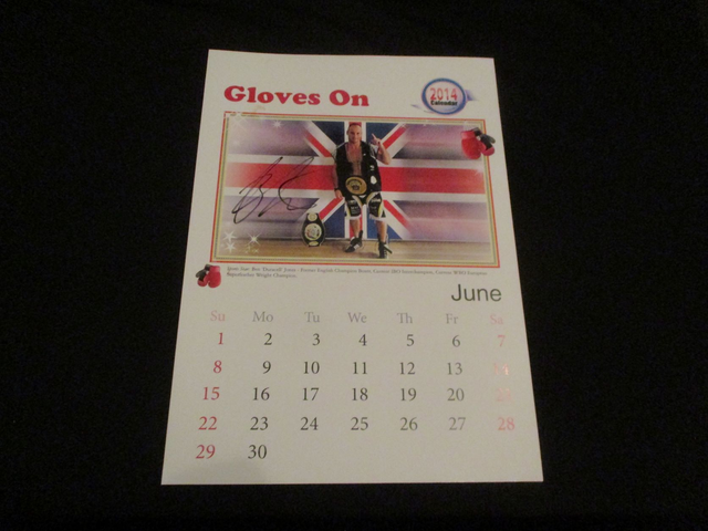 Ben Jones 2013 Gloves On Limited Edition A4 Autographed PRINT Calendar Page