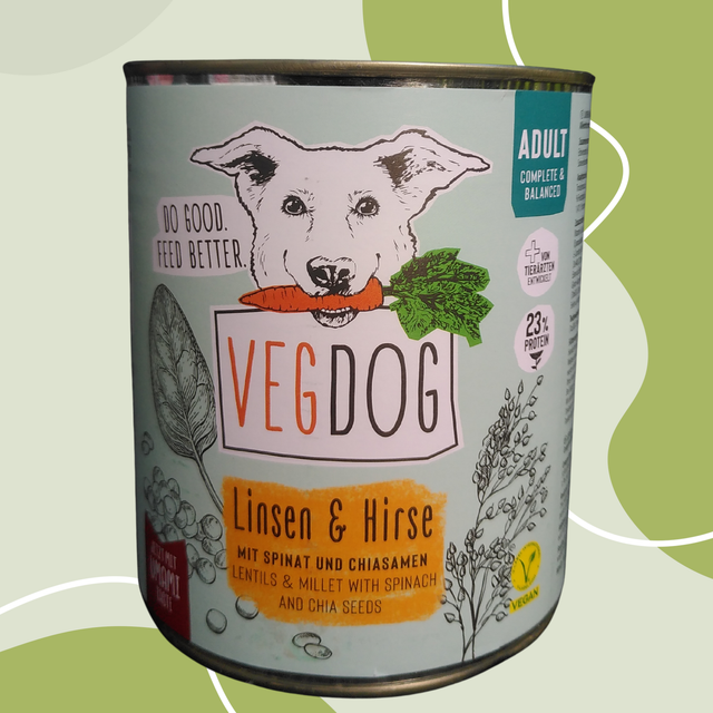 VEGDOG Adult Linsen und Hirse