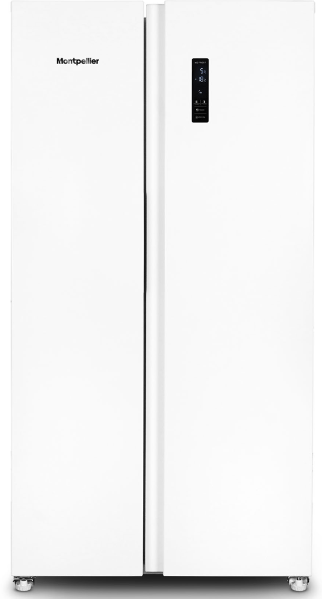 Montpellier MSBS442W American Style Side by Side Fridge Freezer in White