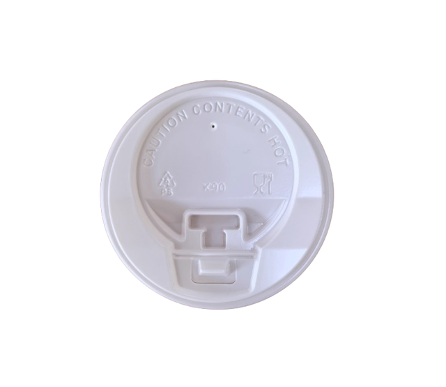 10oz White Disposable Hot Cup Lid (BTC076) – Secure &amp; Splash-Proof