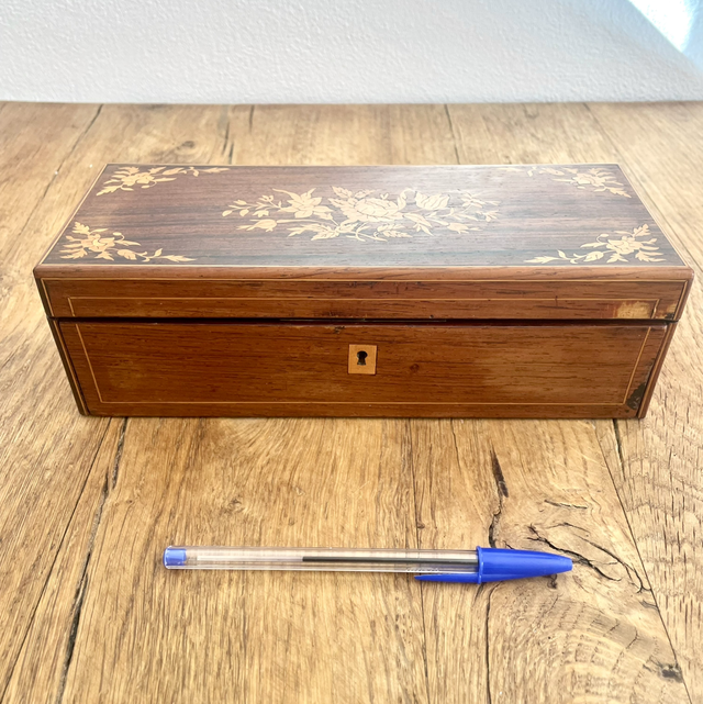 Boite à gants ancienne Marqueterie