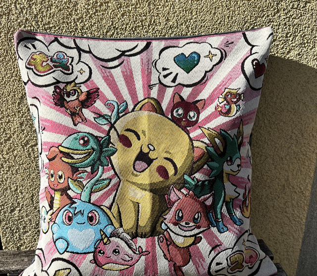 Fourre de coussin Pokémon rose 