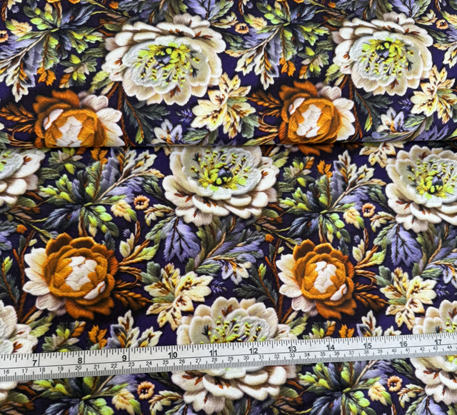 Embroidered Floral Jersey